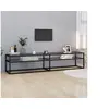 Image de Meuble TV transparent 200x40x40,5 cm verre trempé331726