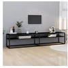 Image de Meuble TV noir 200x40x40,5 cm verre trempé331727