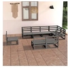 Image de 8-delige Loungeset massief grenenhout grijs3075626