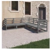 Image de Salon de jardin bois massif gris 5 pieces x 70 x 67 5 personnes