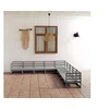 Image de Salon de jardin 9 pieces gris bois massif 70 x 70 x 67 cm 9 personnes