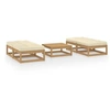 Image de Salon de jardin bois massif beige 5 pieces 4 personnes