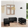 Image de Salon de jardin 6 pcs avec coussins Bois de pin massif