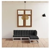 Image de 4 personnes salon de jardin modulable gris 4 pieces 70 x 70 x 67 bois massif