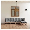 Image de Salon de jardin modulable 5 personnes bois massif 5 pieces 70 x 70 x 67 cm gris