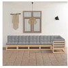 Image de 6-delige Loungeset met kussens massief grenenhout3076614