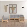 Image de 5-delige Loungeset met kussens massief grenenhout3076624