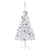 Image de Arbre de Noël Artificiel Pré-éclairé/Boules, Sapin de Noël avec LED, Décoration de Vacances, Ornement de Fête Intérieur Extérieur, 150 cm 380