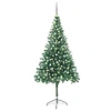Image de Arbre de Noël Artificiel Pré-éclairé/Boules, Sapin de Noël avec LED, Décoration de Vacances, Ornement de Fête Intérieur Extérieur, 210 cm 910