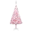 Image de Arbre de Noël Artificiel avec LED et Boules Sapin de Noël Décoration de Noël Jardin Patio Arrière-cour Extérieur Rose 3077672