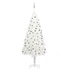 Image de Arbre de Noël Artificiel Pré-éclairé et Boules, Sapin de Noël avec LED, Décoration de Vacances, Ornement de Fête Intérieur Extérieur, Blanc 240 cm