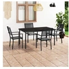 Image de Mobilier de salle à manger d extérieur 5 pcs Acier