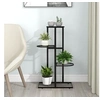 Image de Support pour plantes 4 niveaux 43x22x76 cm Noir Métal