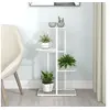 Image de Support pour plantes 4 niveaux 43x22x76 cm Blanc Métal