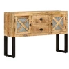 Image de Bois de Manguier Brut Buffet Armoire Latérale Meuble de Rangement Armoire de Rangement Salle de Séjour Maison Intérieur 110x30x74 cm