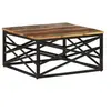 Image de Table basse 68x68x35 cm Bois de récupération massif