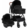Image de Poussette pour bébé 3 en 1 Anthracite et noir Acier