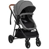 Image de Poussette pour bébé 2 en 1 Gris clair et noir Acier