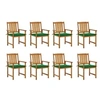 Image de Lot de 8 chaise en acacia empilable non pliable H. 92 cm exterieur bois