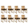 Image de Lot de 8 chaise en acacia empilable non pliable exterieur H. 92 cm bois