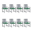 Image de Lot de 8 chaise exterieur H. 92 cm gris en acacia