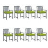 Image de Lot de 8 chaise en acacia H. 92 cm gris exterieur
