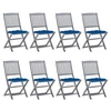 Image de Tuinstoelen 8 st inklapbaar met kussens massief acaciahout3078315