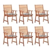 Image de Tuinstoelen 6 st met kussens massief acaciahout3078361