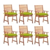 Image de Tuinstoelen 6 st met kussens massief acaciahout3078373