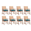 Image de Tuinstoelen 8 st met kussens massief acaciahout3078393