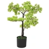 Image de Bonsaï de Cyprès Artificiel avec Pot Plante Artificielle Fausse Plante Décoration Salon Extrée Salle de Séjour Bureau Intérieur 60 cm Vert