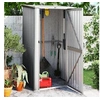 Image de Abri de Jardin Hangar de Stockage Abri de Rangement Remise à Outils Maison de Rangement Extérieur Gris 118,5x97x209,5 150900