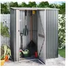 Image de Abri de Jardin Hangar de Stockage Abri de Rangement Remise à Outils Maison d'Extérieur Gris 180,5x97x209,5 cm Acier 150904