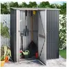 Image de Abri de Jardin Hangar de Stockage Abri de Rangement Remise à Outils d'Extérieur Anthracite 180,5x97x209,5cm Acier 150905