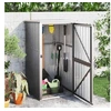 Image de Abri à outils de jardin gris 88x89x161 cm acier galvanisé 316206