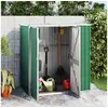 Image de Abri à Outils de Jardin Remise de Stockage Organisateur d'Outils Cabane de Rangement Extérieur Vert 161x89x161 cm 316209