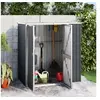 Image de Abri à Outils de Jardin Remise de Stockage Organisateur d'Outils Cabane de Rangement Extérieur Anthracite 316211