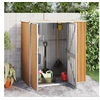 Image de Abri à Outils de Jardin Remise de Stockage Organisateur d'Outils Cabane de Rangement Extérieur Marron 161x89x161 cm 316212