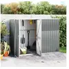 Image de Abri à outils de jardin Gris 225x89x161 cm Acier galvanisé 316214