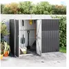 Image de Abri à Outils de Jardin Remise de Stockage Organisateur d'Outils Cabane de Rangement Extérieur Anthracite 316215