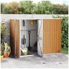 Image de Abri à Outils de Jardin Remise de Stockage Organisateur d'Outils Cabane de Rangement Extérieur Marron 225x89x161 cm 316216