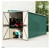 Image de Abri de Jardin Mural Abri de Rangement d'Outils Rangement d'Equipement de Jardin Extérieur Vert 118x382x178 cm Acier 316229