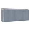 Image de Abri de jardin mural Gris 118 x 382 x 178 cm Acier galvanisé