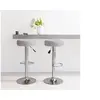 Image de Tabourets de bar lot de 2 gris tissu