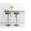 Image de Tabourets de bar lot de 2 gris foncé tissu332972