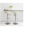Image de Tabourets de bar lot de 2 crème tissu332973
