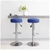 Image de Tabourets de bar lot de 2 bleu tissu332975