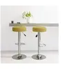 Image de Tabourets de bar lot de 2 vert tissu