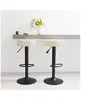 Image de Tabourets de bar lot de 2 crème velours332994