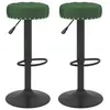 Image de Tabourets de bar lot de 2 vert foncé velours332998